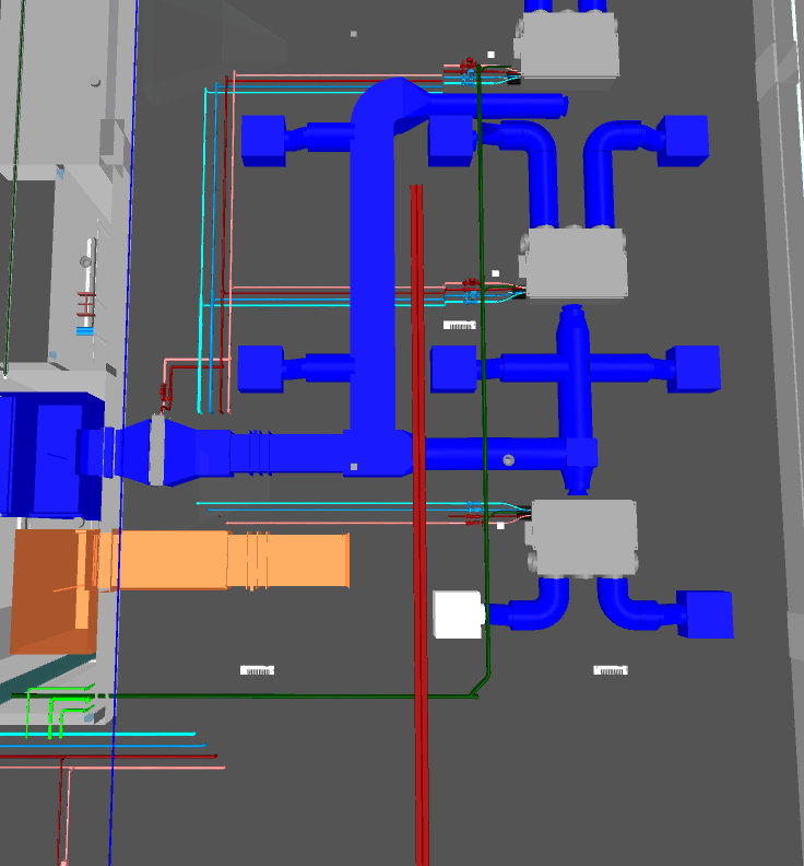 Educational facility MEP BIM coordination — coordinated plantroom mechanical services